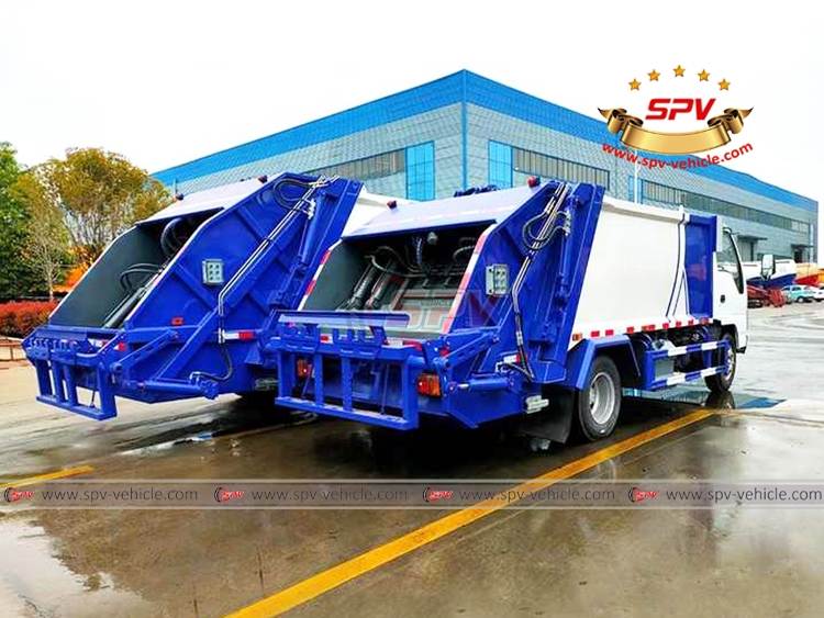 ISUZU NPR Solid Waste Truck - Right Back Side View
